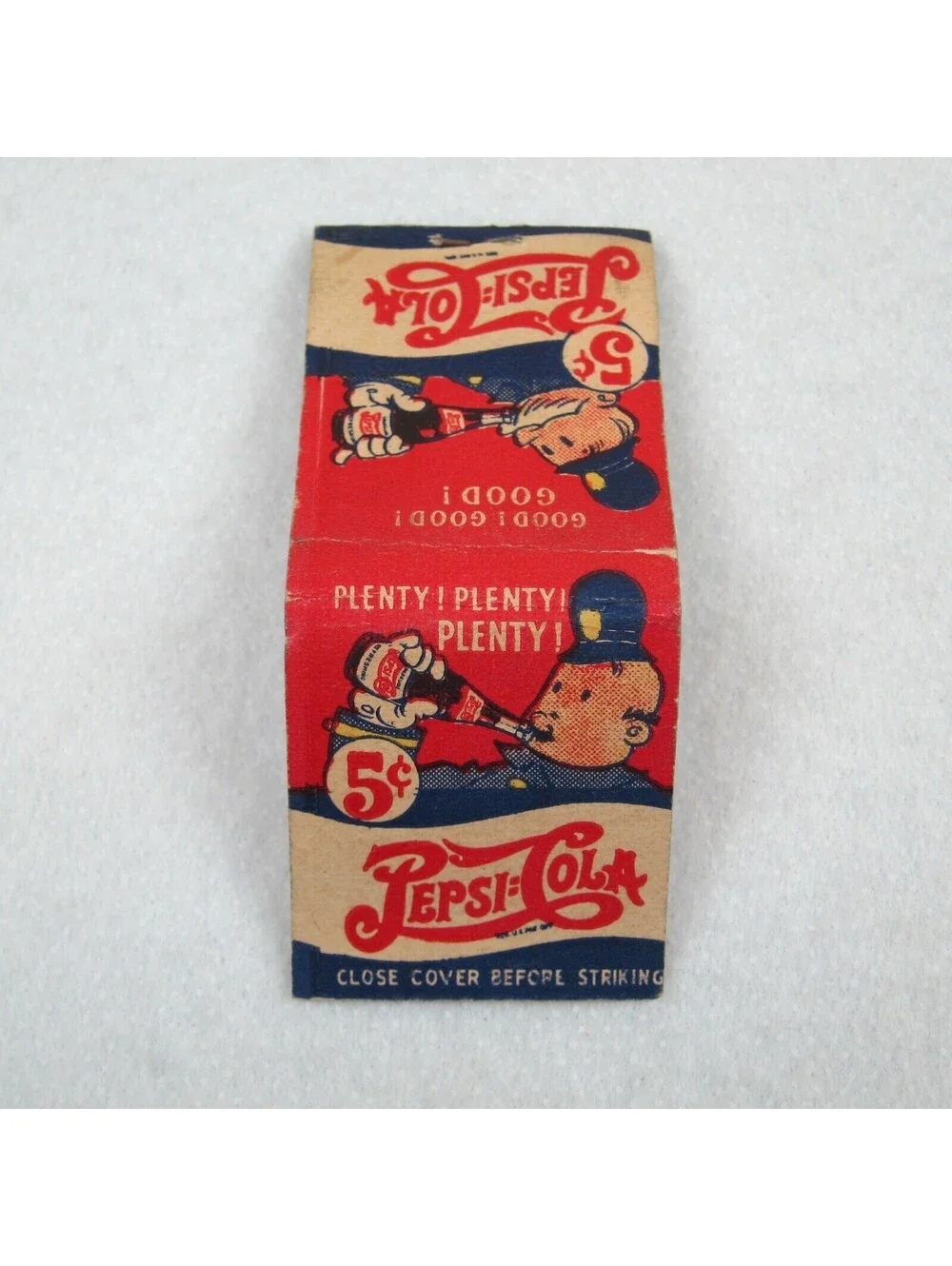 4 Vintage Matchbook Covers Pepsi Cola Double Dot Coca Cola Safety Edge Wax Paper